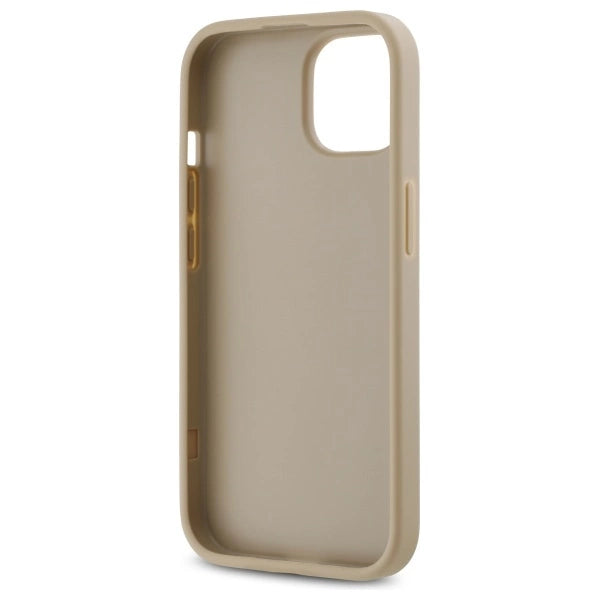 DKNY Quilted Stack Logo iPhone 15 Case - Beige