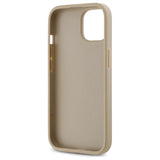 DKNY Quilted Stack Logo iPhone 15 Case - Beige