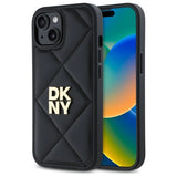 DKNY Quilted Stack Logo iPhone 15 Case - sort