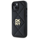 DKNY Quilted Stack Logo iPhone 15 Case - sort
