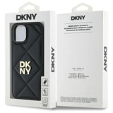 DKNY Quilted Stack Logo iPhone 15 Case - sort