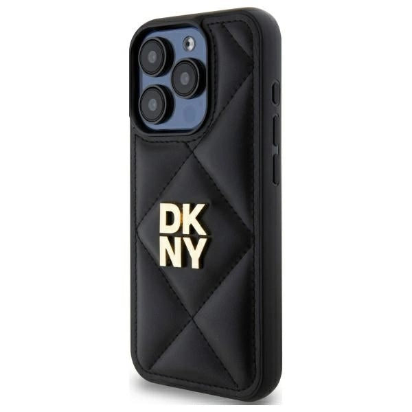 DKNY Quilted Stack Logo iPhone 15 Pro Max Case - sort