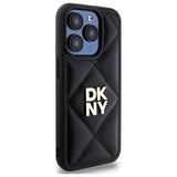 DKNY Quilted Stack Logo iPhone 15 Pro Max Case - sort