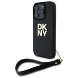DKNY Wrist Strap Stock Logo iPhone 16 Pro Case - sort