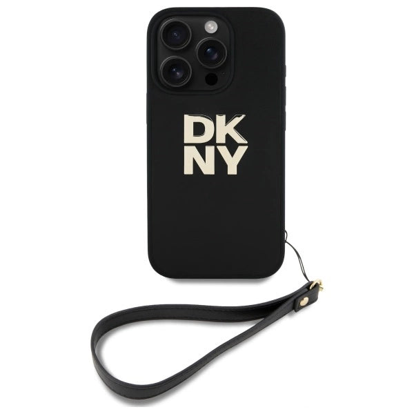 DKNY Wrist Strap Stock Logo iPhone 16 Pro Case - sort