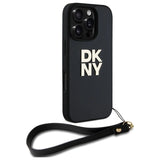 DKNY Wrist Strap Stock Logo iPhone 16 Pro Case - sort