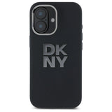 DKNY Liquid Silicone Metal Logo iPhone 16 Case - sort