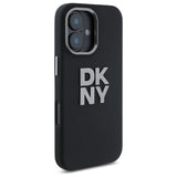 DKNY Liquid Silicone Metal Logo iPhone 16 Case - sort