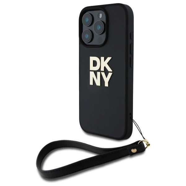 DKNY Wrist Strap Stock Logo iPhone 16 Pro Max Case - sort