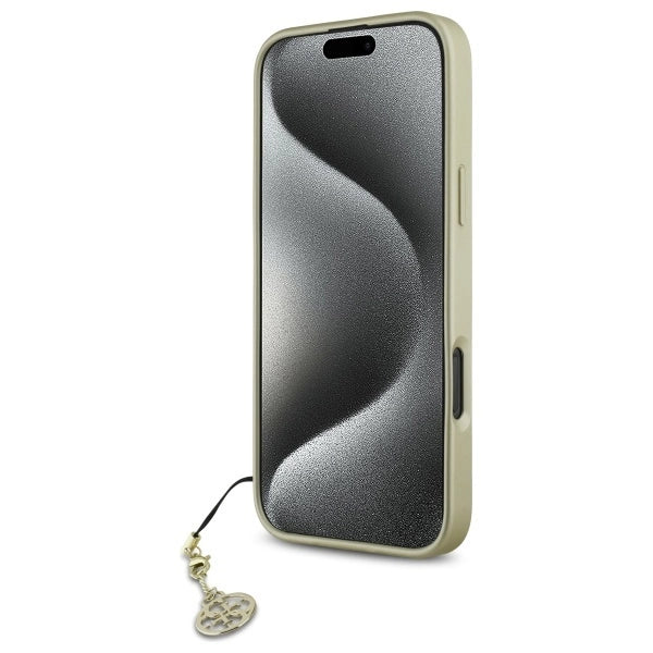 Guess 4G Charms Collection case til iPhone 16 Pro - brun