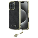 Guess 4G Charms Collection-hylster til iPhone 16 Pro - sort