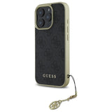 Guess 4G Charms Collection-hylster til iPhone 16 Pro - sort