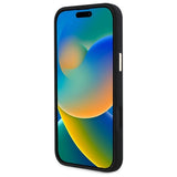 Guess Silicone Logo Strass 4G Case til iPhone 16 - sort