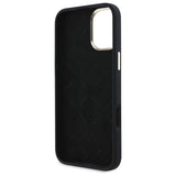 Guess Silicone Logo Strass 4G Case til iPhone 16 - sort