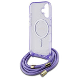 Guess Crossbody Cord Script MagSafe iPhone 16 Case - lilla