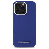 Karl Lagerfeld FW Metal Plate MagSafe iPhone 16 Pro Max Case - Blue