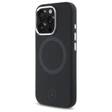 Mercedes Silicone Tonal Logo MagSafe iPhone 16 Pro Case - sort
