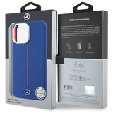 Mercedes Silicone Red Stripe MagSafe Case til iPhone 16 Pro Max - Navy Blue