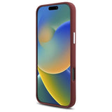 Mercedes Silicone White Stripe MagSafe Case til iPhone 16 Pro Max - Rød