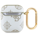 Guess GUA2PG4GPH AirPods 1/2 cover hvid/hvid 4G Hook