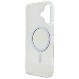 Guess GUHMP16MHFGERET iPhone 16 Plus 6.7" gennemsigtigt hårdkasse IML Glitter Circle MagSafe