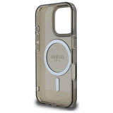 Guess IML Glitter Circle MagSafe-hylster til iPhone 16 Pro Max - sort