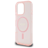 Guess IML Glitter Circle MagSafe-hylster til iPhone 16 Pro Max - pink