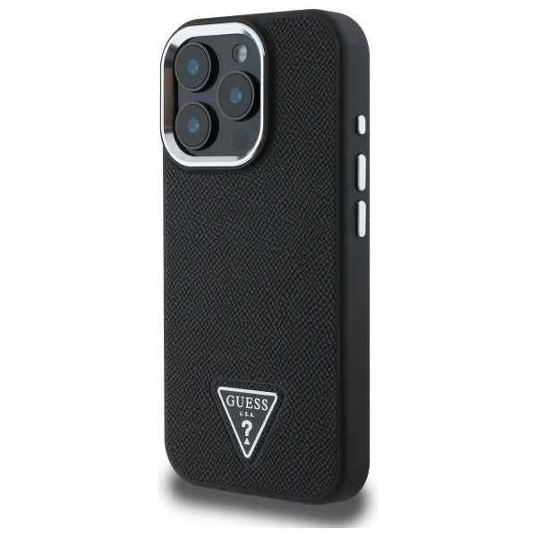 Guess GUHMP16XPGTSPSK iPhone 16 Pro Max 6.3" sort/sort hardcase Grained Triangle MagSafe