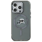 Karl Lagerfeld KLHMP15LHLSKCK iPhone 15 Pro 6.1" black/black hardcase IML Metal Karl&Choupette Head MagSafe