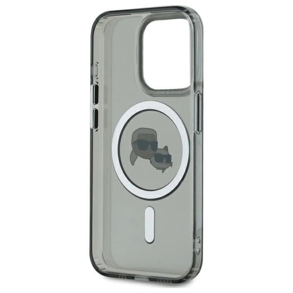 Karl Lagerfeld KLHMP15LHLSKCK iPhone 15 Pro 6.1" black/black hardcase IML Metal Karl&Choupette Head MagSafe