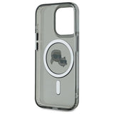 Karl Lagerfeld KLHMP15LHLSKCK iPhone 15 Pro 6.1" black/black hardcase IML Metal Karl&Choupette Head MagSafe