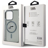 Karl Lagerfeld KLHMP15LHLSKCK iPhone 15 Pro 6.1" black/black hardcase IML Metal Karl&Choupette Head MagSafe