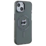 Karl Lagerfeld KLHMP15SHLSCHK iPhone 15 6.1" black/black hardcase IML Metal Choupette Head MagSafe