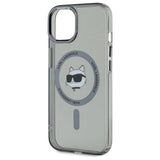 Karl Lagerfeld KLHMP15SHLSCHK iPhone 15 6.1" black/black hardcase IML Metal Choupette Head MagSafe