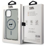 Karl Lagerfeld KLHMP15SHLSCHK iPhone 15 6.1" black/black hardcase IML Metal Choupette Head MagSafe