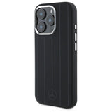 Mercedes MEHMP16L23SUVSK iPhone 16 Pro 6.3" sort/sort hardcase Silikon Vertikal Tonal Stripes MagSafe