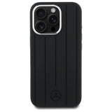 Mercedes MEHMP16L23SUVSK iPhone 16 Pro 6.3" sort/sort hardcase Silikon Vertikal Tonal Stripes MagSafe