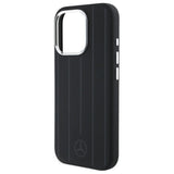Mercedes MEHMP16L23SUVSK iPhone 16 Pro 6.3" sort/sort hardcase Silikon Vertikal Tonal Stripes MagSafe