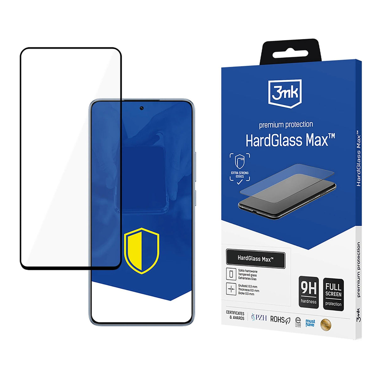 Hærdet glas 3mk HardGlass Max Black til Xiaomi 14T / 14T Pro