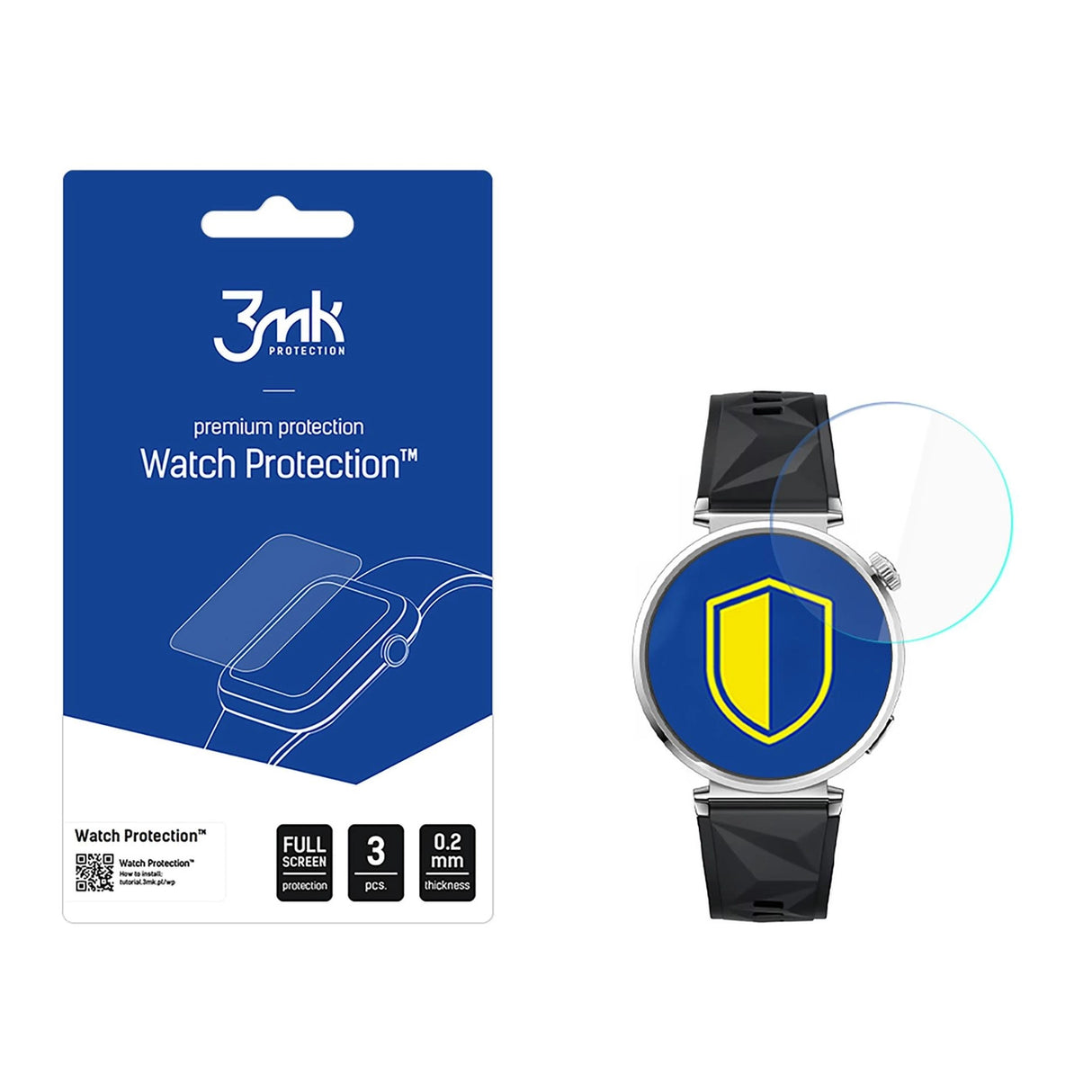 Hybrid Glass 3mk Watch Protection FlexibleGlass til Huawei Watch GT 5 41mm