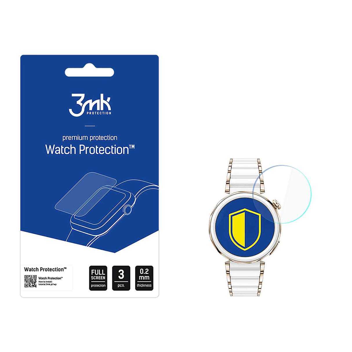Hybrid Glass 3mk Watch Protection FlexibleGlass til Huawei Watch GT5 Pro 42mm