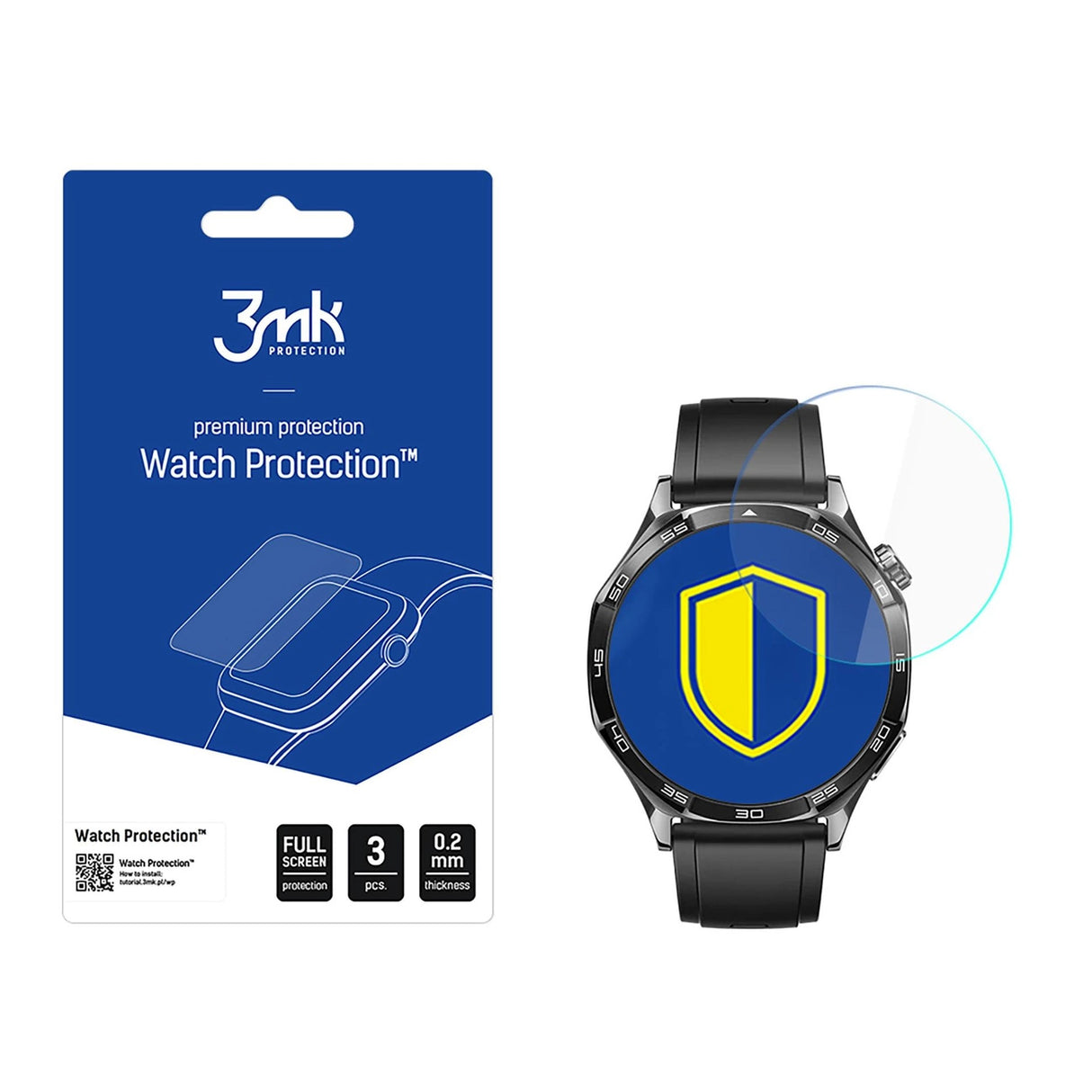 3mk Watch Protection FlexibleGlass hybrid glas til Huawei Watch GT 5 Active 46mm