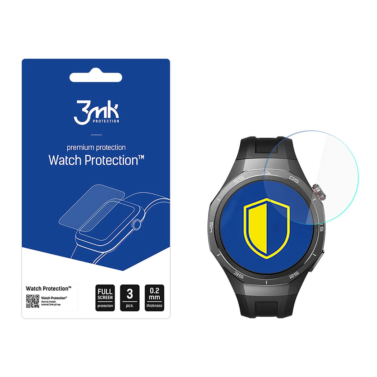 Hybrid Glass 3mk Watch Protection FlexibleGlass til Huawei Watch GT5 Pro 46mm
