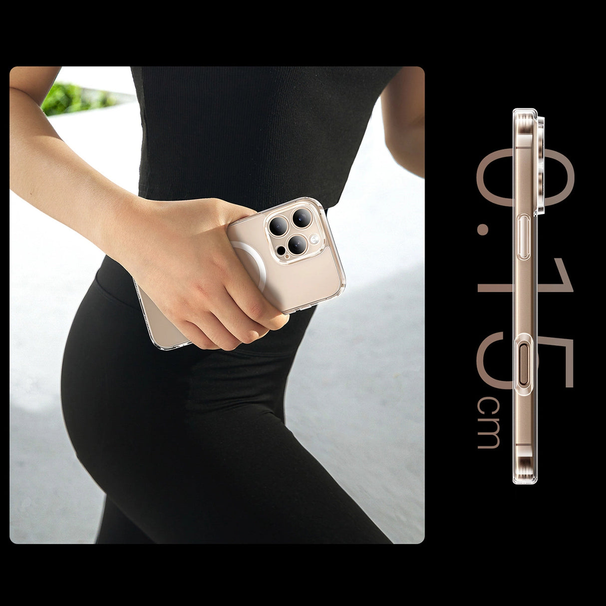 Ugreen Classy Clear Magnetic Case med MagSafe til iPhone 16 Pro - Clear