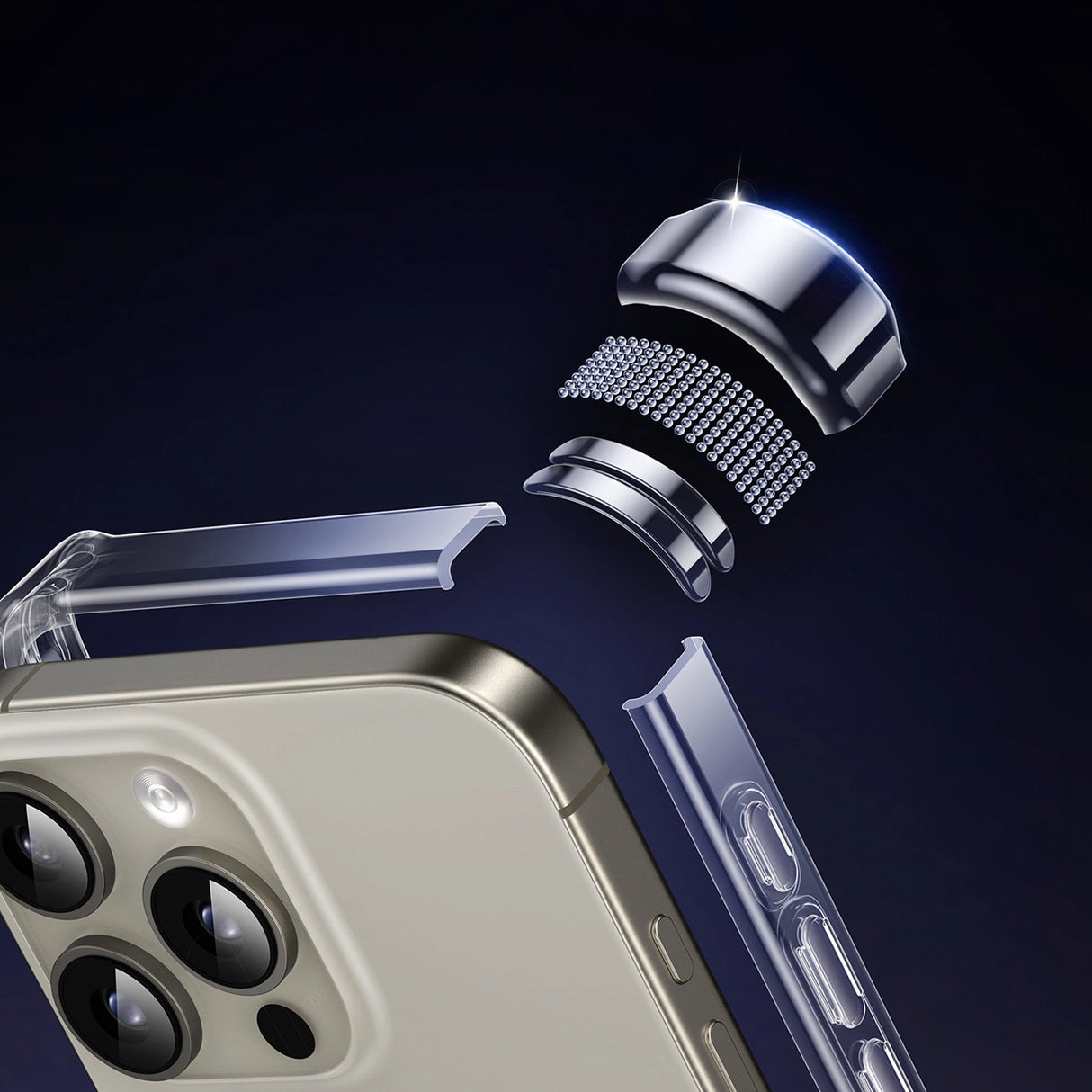 Ugreen Bright Cushion CA101 Case til iPhone 16 Pro - klar
