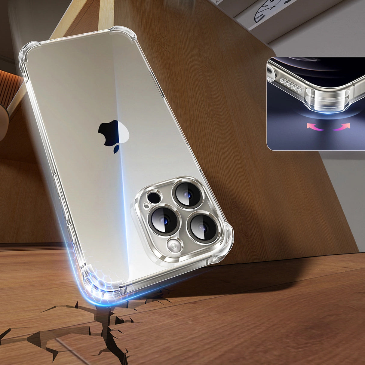 Ugreen Bright Cushion CA101 Case til iPhone 16 Pro - klar