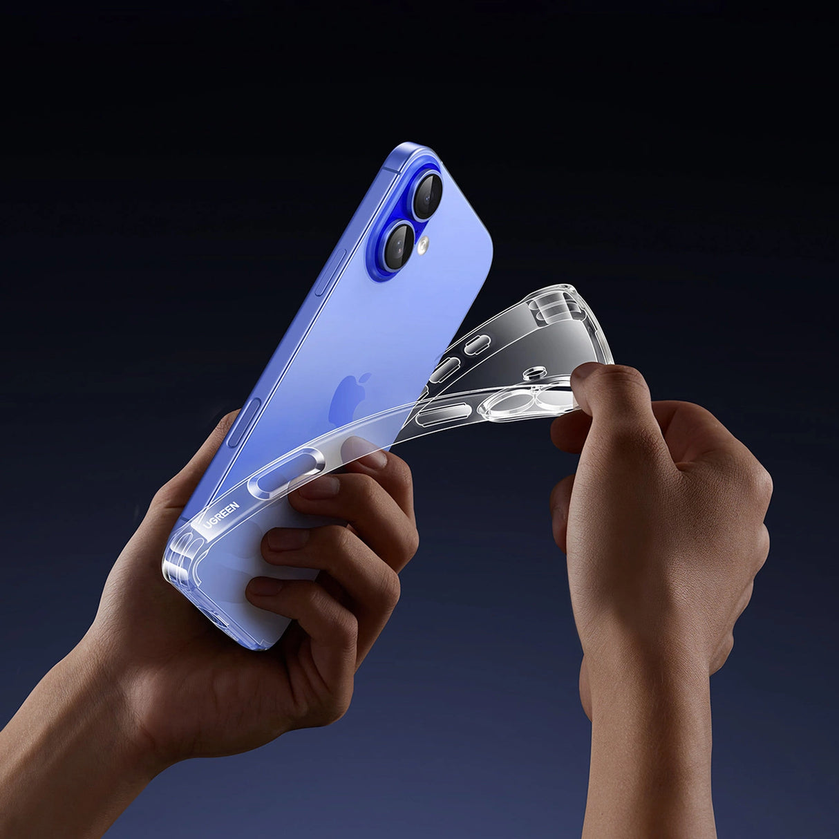 Ugreen Bright Cushion CA101 Case til iPhone 16 Plus - klar