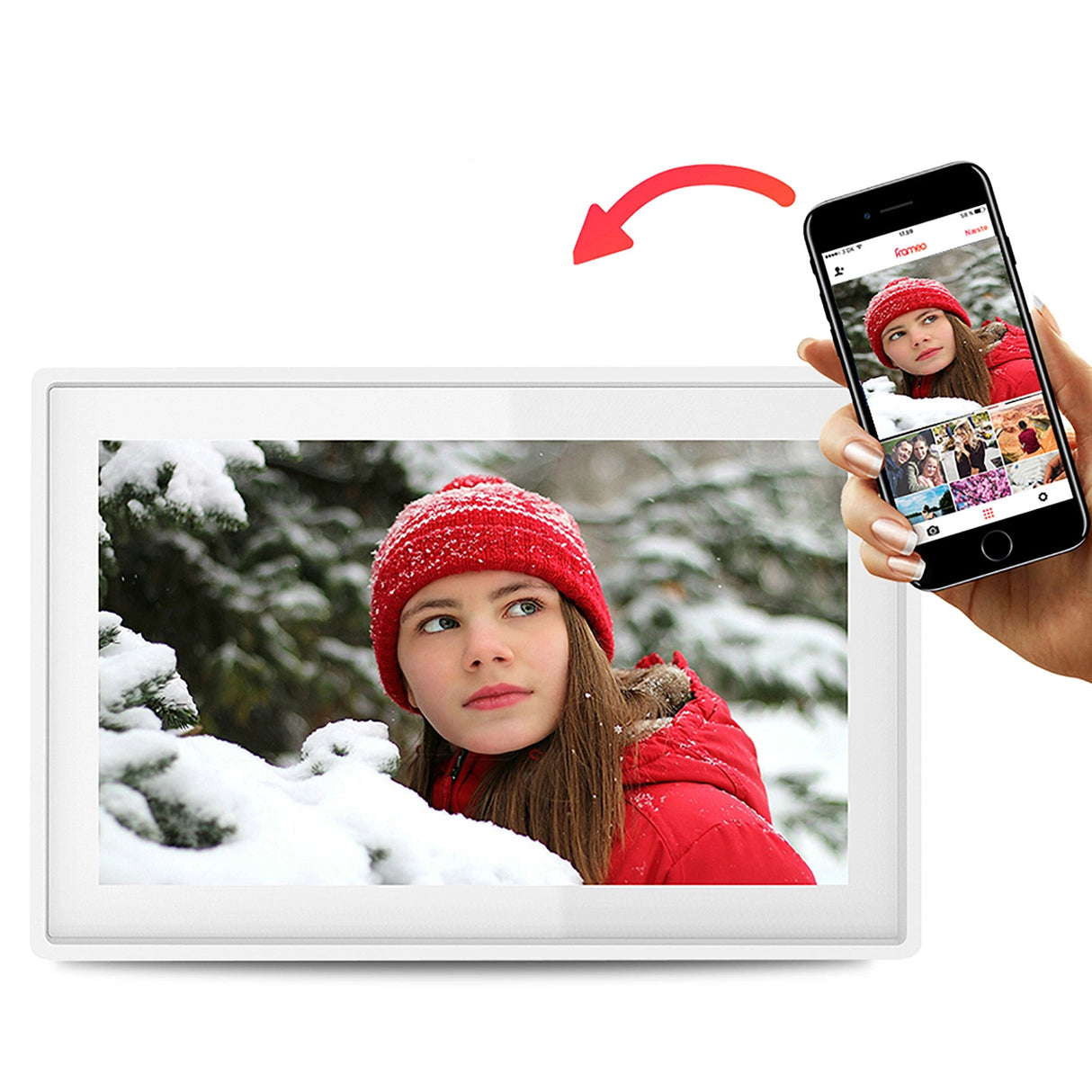 Denver Frameo PFF-1021W 10.1" Digital Frame - Hvid