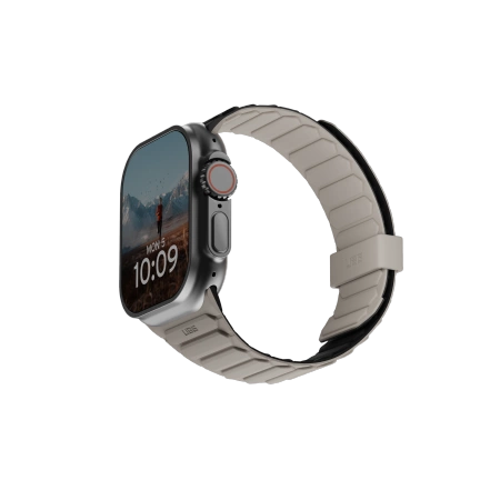 UAG Pathfinder Silicone Double-Sided Magnetic Strap til Apple Watch 42 / 44 / 45 / 46 / 49mm - sort-grå