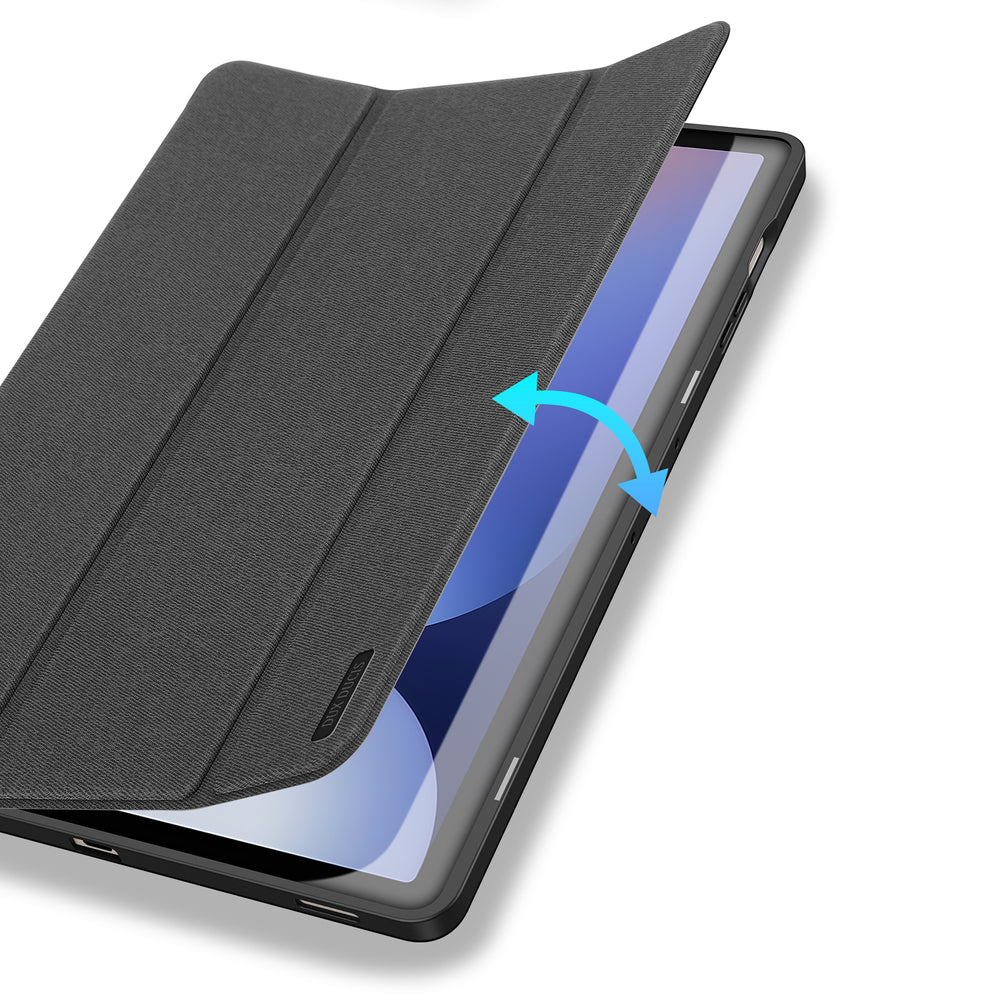 Dux Ducis Domo PU Leather Case with Stand for Samsung Tab S10+ / S9+ / S9 FE+ - Black